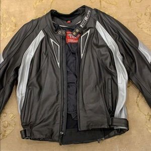 WORN ONCE black leather men’s biker jacket